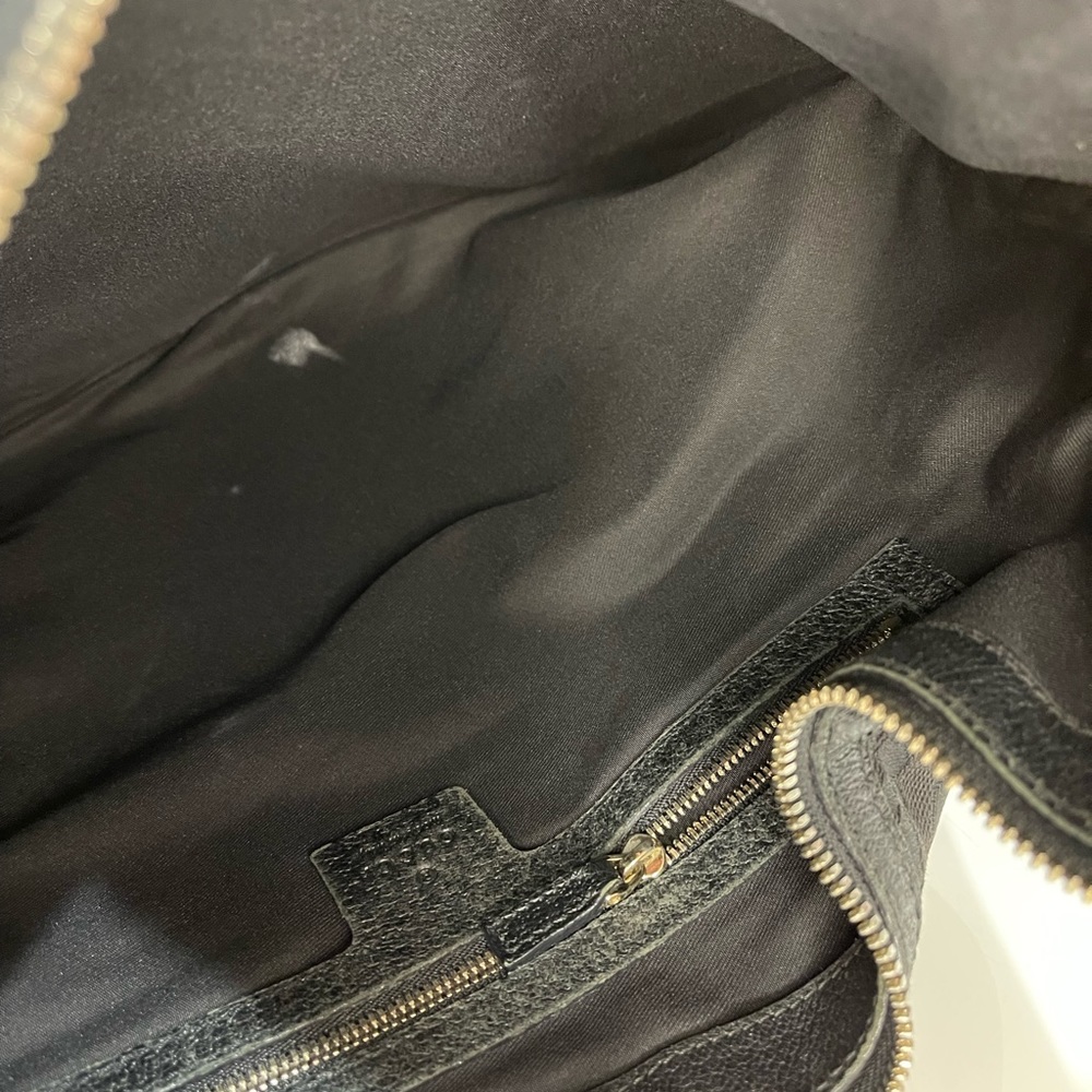 Gucci Hobo Bag %100 Authentic Black Canvas - Picture 12 of 16